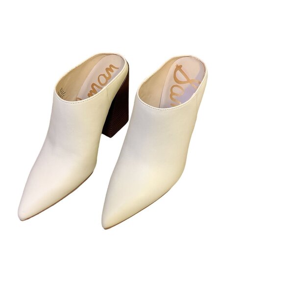 Sam Edelman Shoes - Sam Edelman Womens Ivory Mule Heels Size 6.5